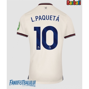 West Ham United Lucas Paqueta #10 Tricou Fotbal Replică 2025-26 Barbati Deplasare